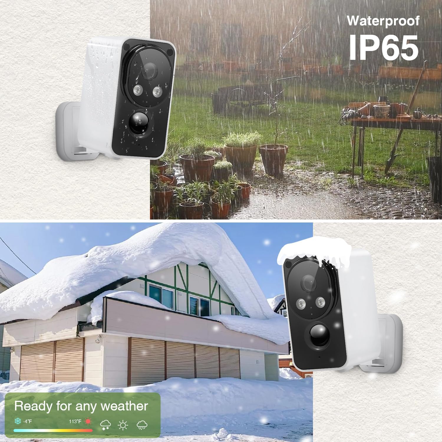 Security Cameras Wireless Outdoor 180° Pan Rotate 2K Color Night Vision Cameras for Home Security Motion Detection Siren 2-Way Talk Battery Powered IP65 Waterproof 2.4GHz WiFi Cloud/SD Storage 2-Pack