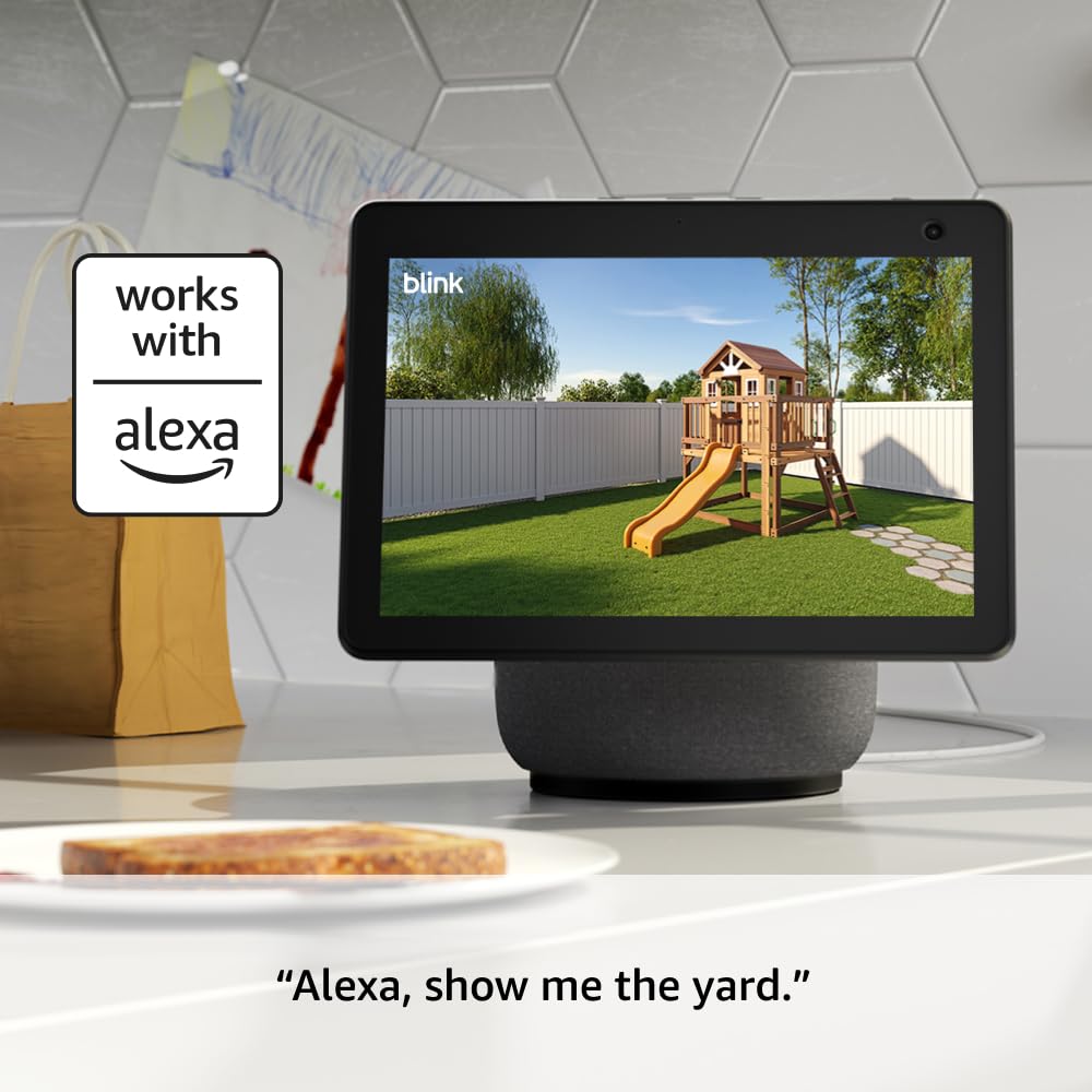 Blink Outdoor 4 (newest model) – Wireless smart security camera, two-year battery life, 1080p HD day and infrared night live view, two-way talk. Sync Module Core included – 5 camera system